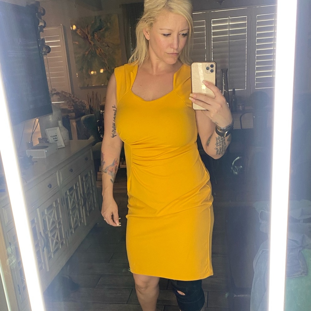 Yellow MIDI Dress